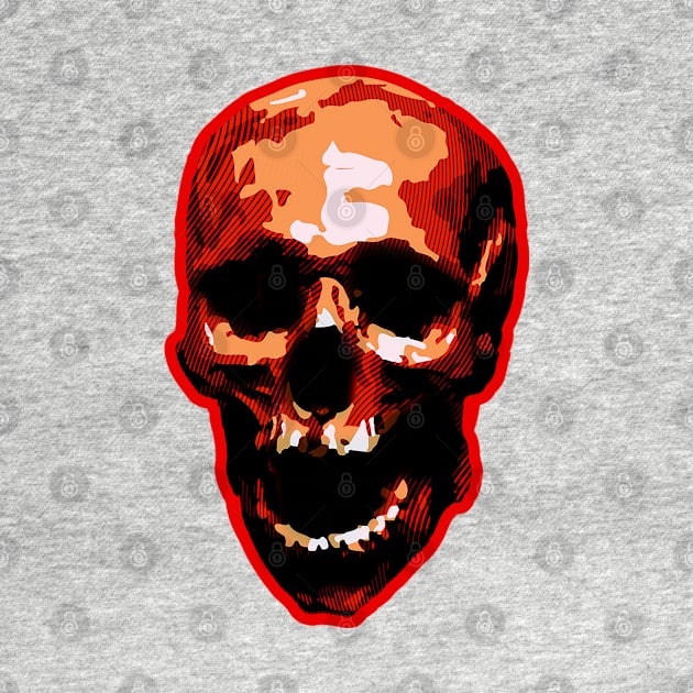 Zed The Red Dead Skeleton Head by Backwoods Design Co